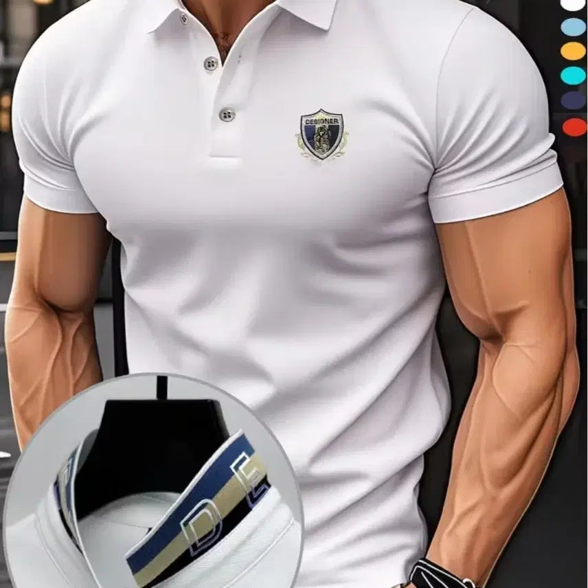 [BUNJANG] Bin Gallery Embroidered Logo Polo Shirt / ㅡ빈갤러리 ㅡ 자수로고 폴로셔츠