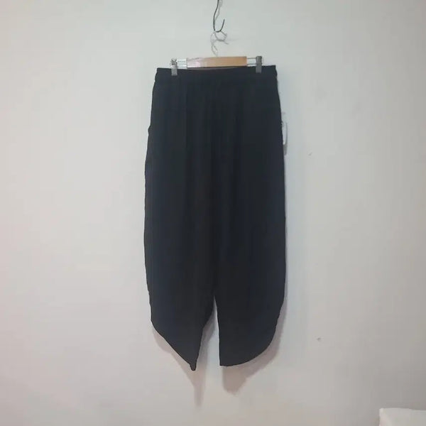 [BUNJANG] SMUK Black Wide Banding Pants / SMUK 검정색 와이드 밴딩 팬츠