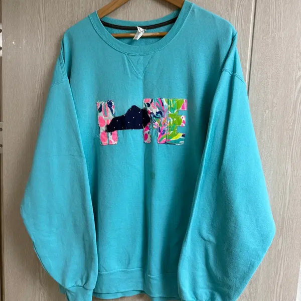 [BUNJANG] FRUIT OF THE LOOM Remake Patchwork Oversized Sweatshirt / FRUIT OF THE LOOM 리메이크 패치워크 오버핏