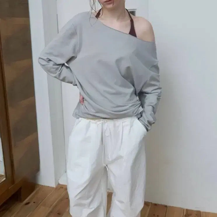 [BUNJANG] Pisces Needle Parachute Pants White / 파이시스 니들 파라슈트 팬츠