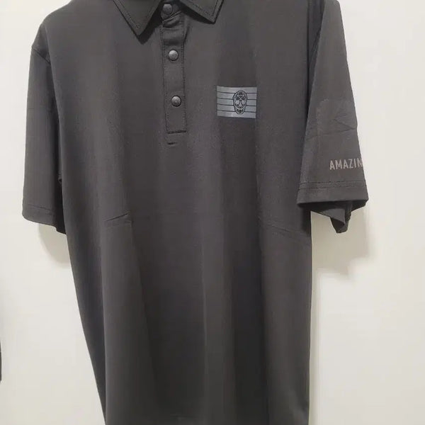 [BUNJANG] Amazingcree Men's Short Sleeve Polo Shirt Black / 어메이징크리 남성 반팔 카라티 블랙(새상품)