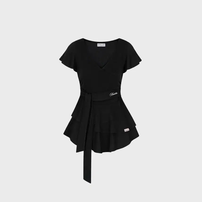 [BUNJANG] Newearlin Swan Draping Shawl Blouse / 뉴얼린 스완 드레이프 숄블라우스