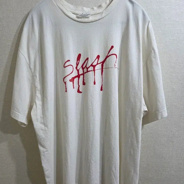 [BUNJANG] RAREKOZ Slash T-Shirt White / 뤡코즈 슬래시 반팔티 화이트
