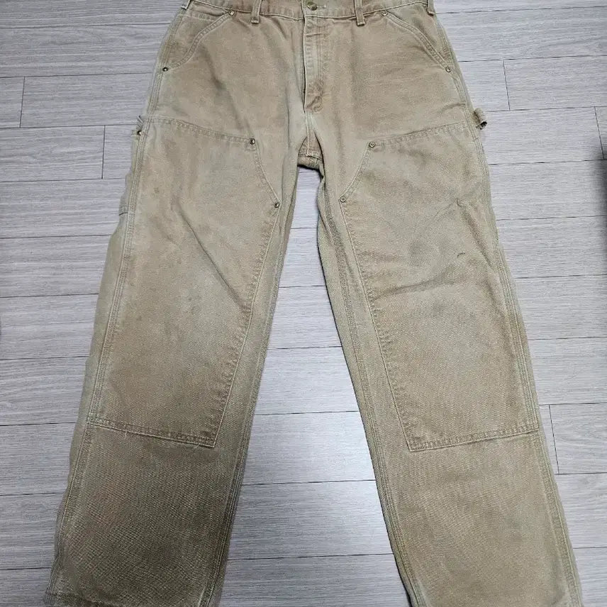 [BUNJANG] Vintage Carhartt Double Knee Work Pants Beige / 빈티지 칼하트 더블니 워크 팬츠 베이지