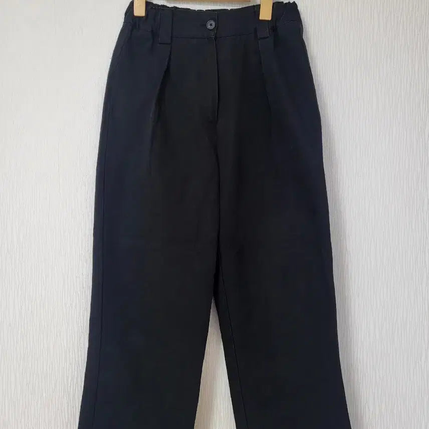 [BUNJANG] Black Wide Leg Slacks Pants / 블랙 슬랙스 와이드 팬츠