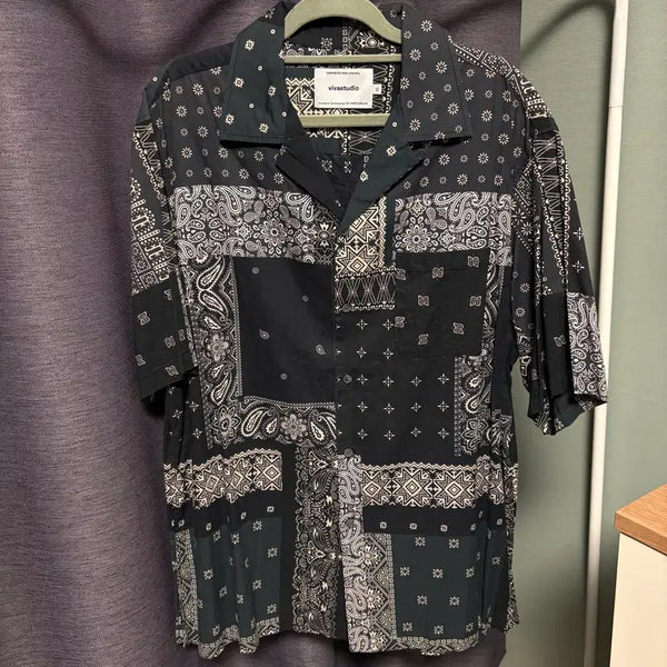 [BUNJANG] Vivastudio Bandana Short Sleeve Shirt XL / 비바스튜디오 반다나 반팔 셔츠