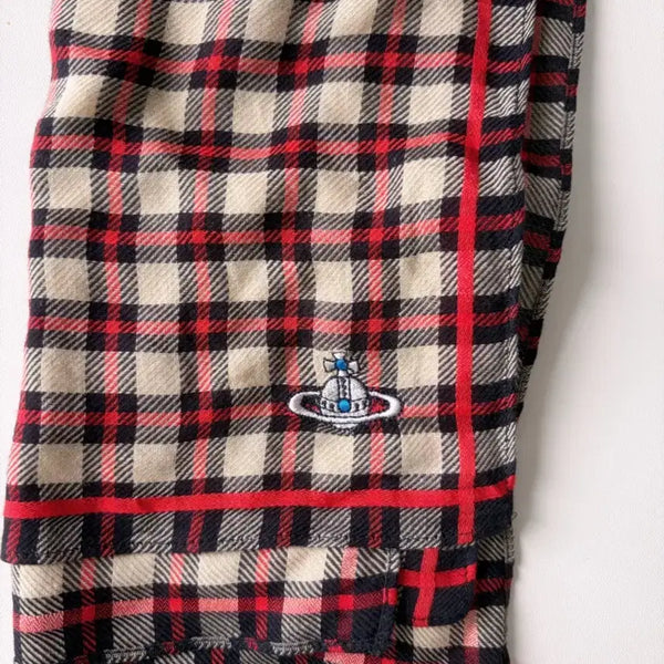 [BUNJANG] Vivienne Westwood Tartan Check Handkerchief / 비비안웨스트우드 타탄 체크 손수건