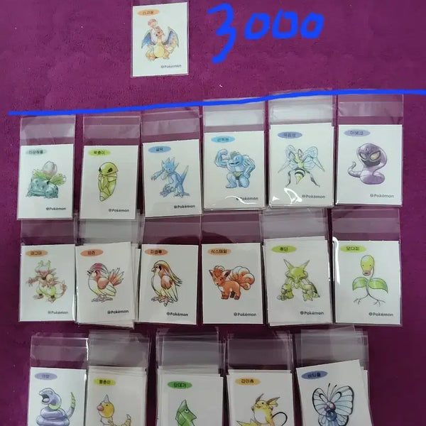 [BUNJANG] Pokemon 30th Anniversary Stickers / 포켓몬 띠부씰 신상 30주년 판매