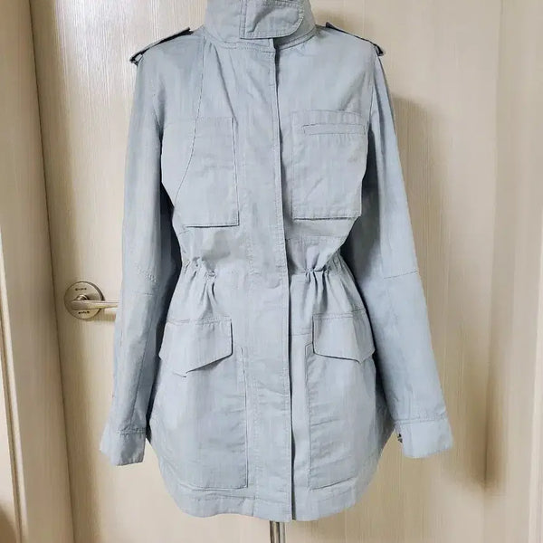 [BUNJANG] Time Postmodern Sky Blue Field Jacket / 타임 TIME 포스트모던 하늘색 야상점퍼