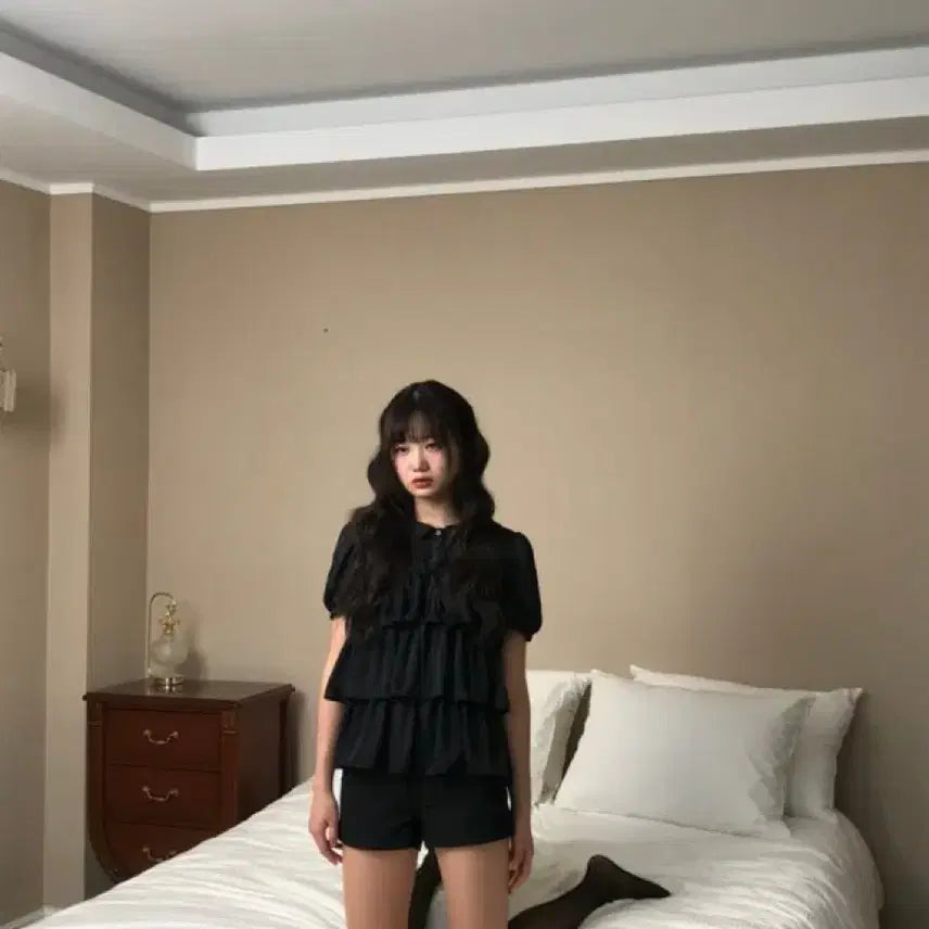 [BUNJANG] Sugar Bliss Blouse Black / 슈가블리스 블라우스 블랙