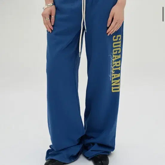 [BUNJANG] SUGARLAND Suede Sweatpants Blue / 스웨이드 SUGARLAND SWEAT PANTS [BLUE]