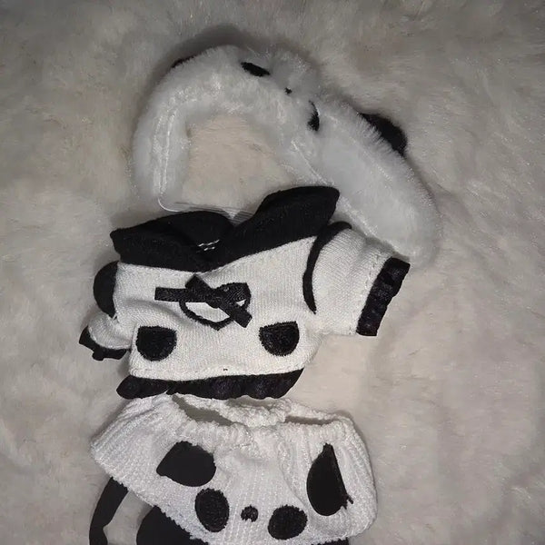 [BUNJANG] 10cm Doll Clothes Bundle (3 Pieces) / 3피스일괄>10cm 인형옷 판다 10깅 십깅 옷장 중국풍 떨깅 떨옷 옷장정리 솜인형 인형옷장 솜깅옷장
