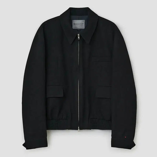 [BUNJANG] Bellie Diagonal Blouson Jacket Raven Black / [05 / 105] 벨리에 다이에그널 블루종 자켓 레이븐 블랙