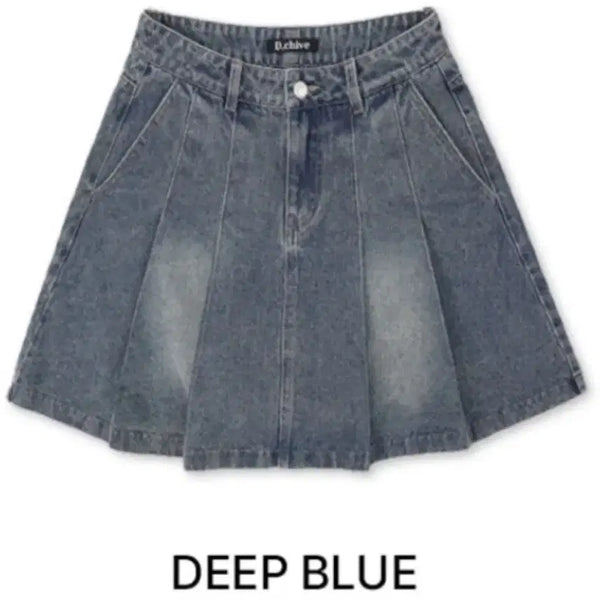 [BUNJANG] Daily Zoo Washing Cotton Pleated Skirt / 네이터 워싱 코튼 플리츠 스커트