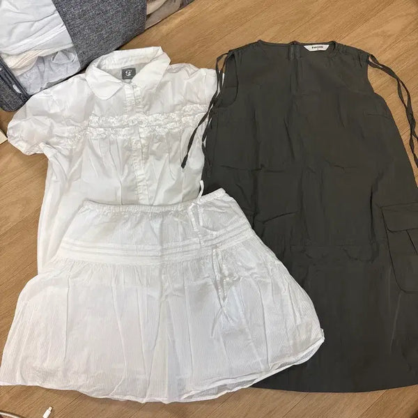 [BUNJANG] The Sameplace Blouse & 8Seconds Skirt Set / 코디 세트 일본 느낌 썸플플레이스 블라우스 에잇세컨즈 치마 원피스 무신사