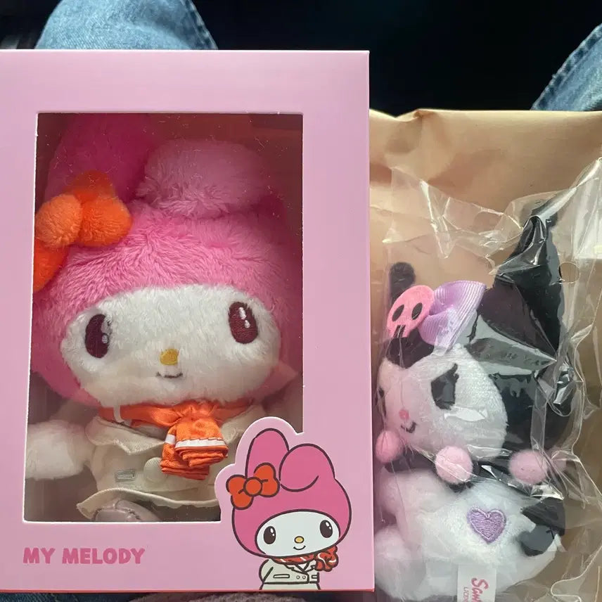 [BUNJANG] My Melody and Kuromi Plush Dolls Bundle / 제주도마이멜로디,쿠로미 인형