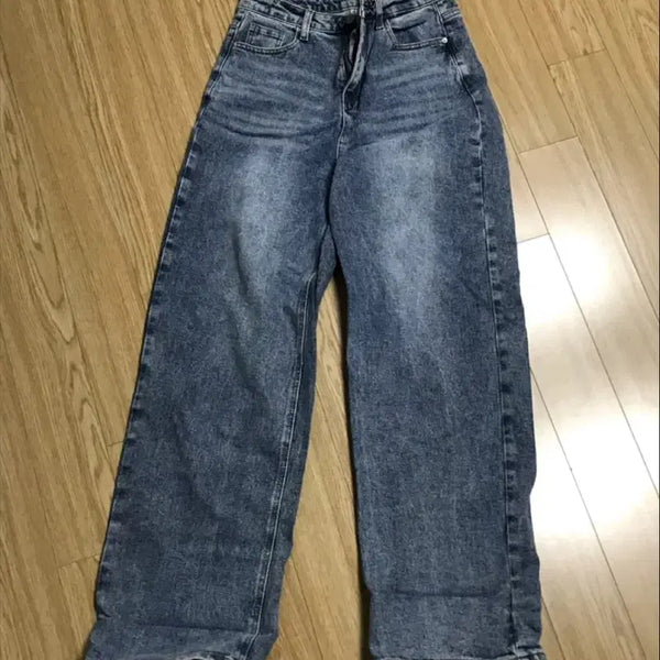 [BUNJANG] Boogishop High-Waisted Wide-Leg Pants Light Wash Size M / 하이웨스트 와이드 팬츠