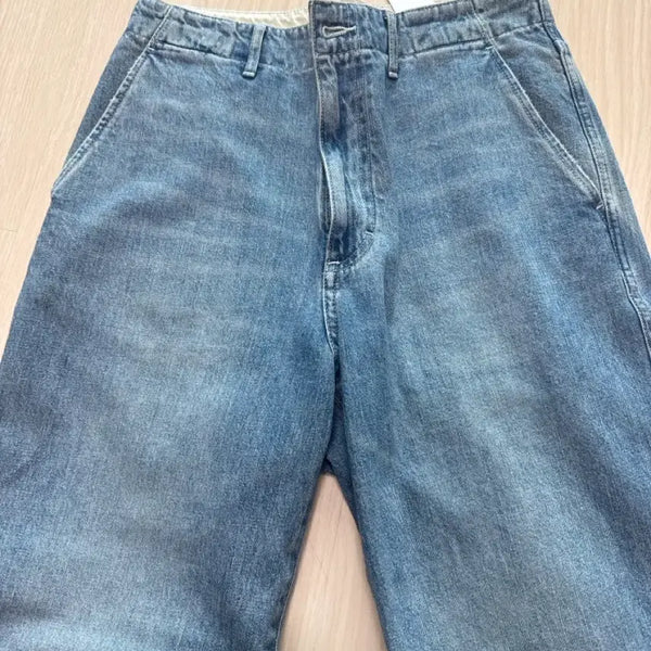 [BUNJANG] Poter One Washed Wide Denim Mid Blue / 포터리 원워시드 와이드 데님 미드블루 1(28)
