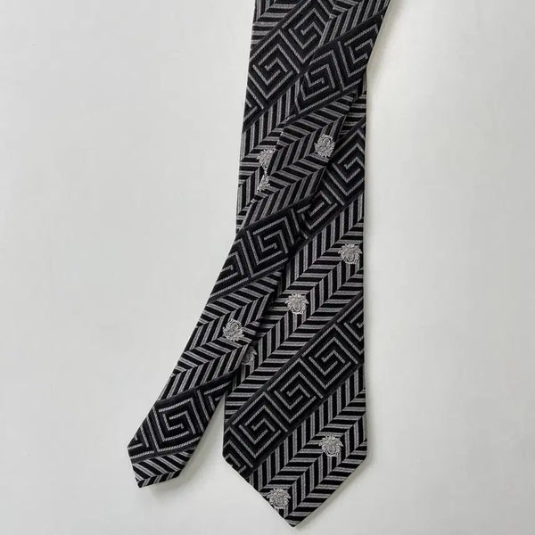 [BUNJANG] Versace Monogram Silk Necktie / Versace 베르사체 정품 명품 모노그램 넥타이