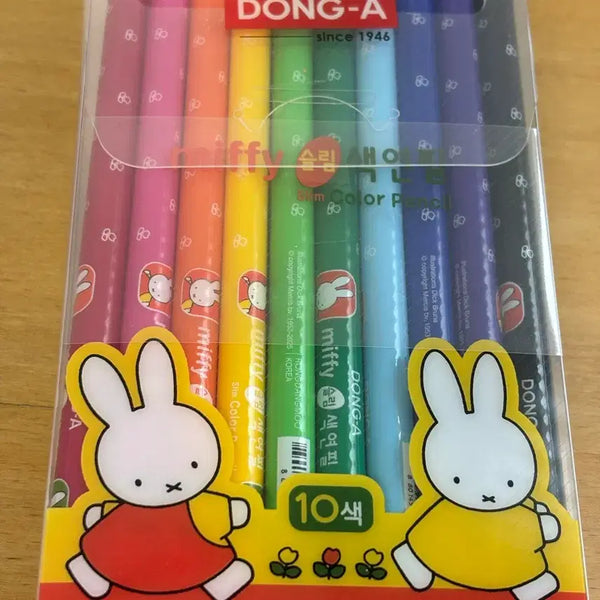 [BUNJANG] Dong-A Mipi Slim Colored Pencils (2mm) 10 Colors / 동아 미피 슬림색연필(2mm) 10색