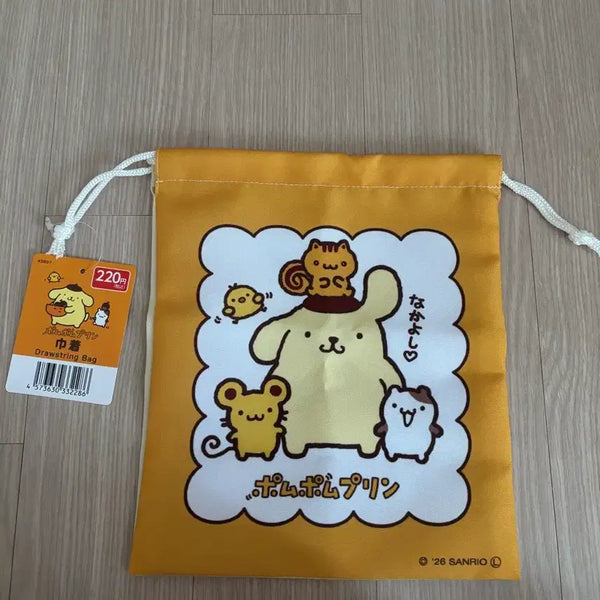 [BUNJANG] Sanrio Pompompurin Yellow Pouch / 산리오 포토 프린팅 폼폼푸린 옐로우 파우치