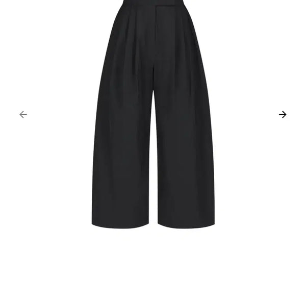 [BUNJANG] Amomento Three Tuck Slacks Pants Black / 아모멘토 Three Tuck 슬랙스 팬츠 바지 쓰리턱 밴딩 팬츠 블랙