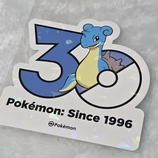 [BUNJANG] Pokemon 30th Anniversary Logo Sticker Lapras / 포켓몬스터 30주년 기념 로고 스티커 라프라스
