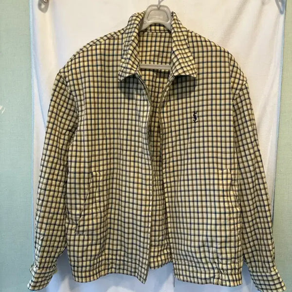 [BUNJANG] Saint Laurent Pour Homme Check Blouson Jacket / 입생로랑 뿌르 옴므 체크 블루종 자켓