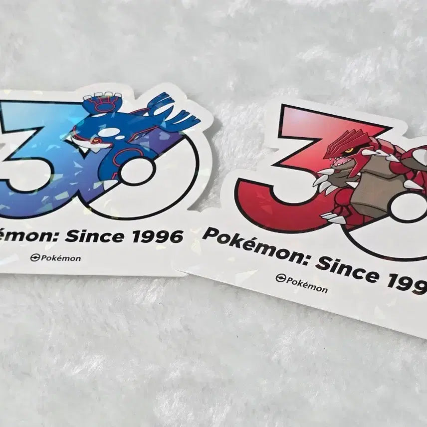 [BUNJANG] Pokemon 30th Anniversary Logo Sticker Bundle Set: Groudon, Kyogre / 일괄) 포켓몬스터 30주년 기념 로고 스티커 그란돈, 가이오가