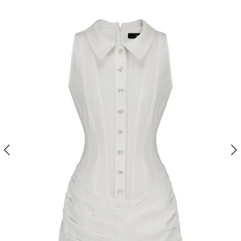 [BUNJANG] Aethelred Shirring Dress White M (Exchange for S) / 에테른 셔링 원피스 화이트 M-> S교환(구매도 가능)