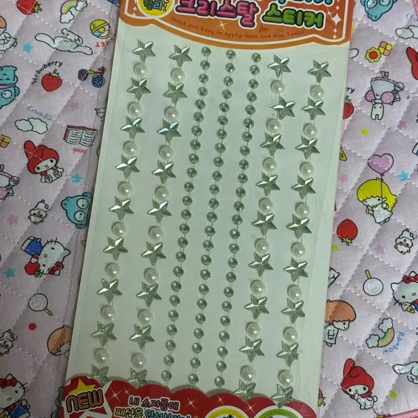 [BUNJANG] Vintage Gem Crystal Stickers / 고전 문구 보석 크리스탈 스티커
