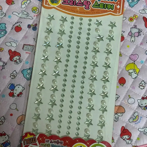 [BUNJANG] Vintage Gem Crystal Stickers / 고전 문구 보석 크리스탈 스티커