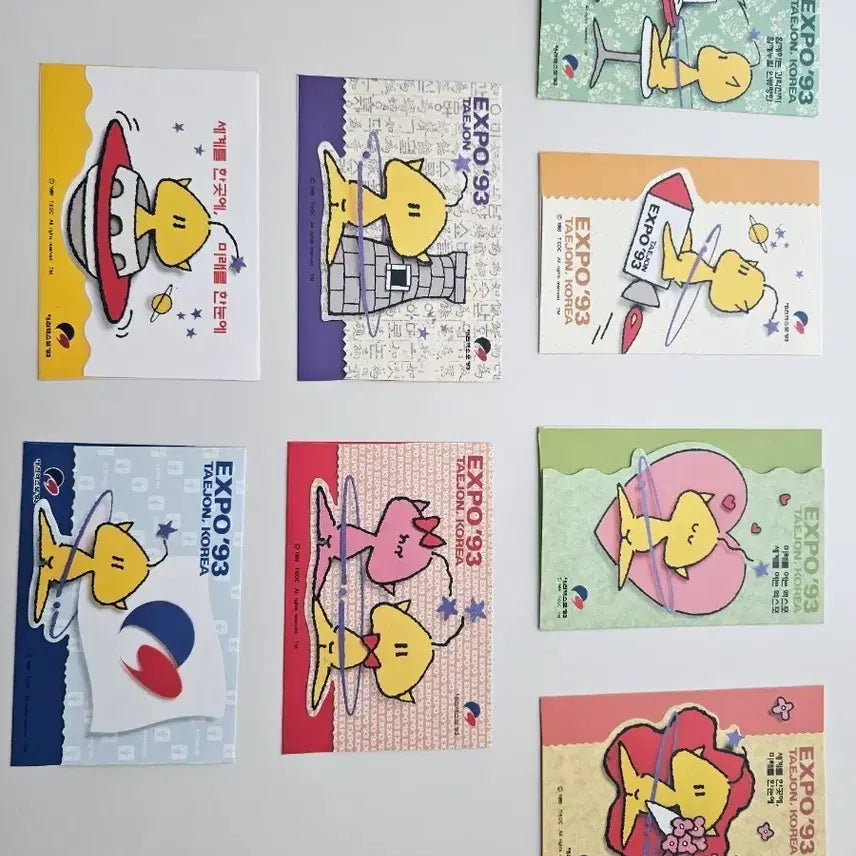 [BUNJANG] Daejeon EXPO '93 Dream-dol Postcard Set / 대전 EXPO 93 꿈돌이 엽서 세트 일괄 판매