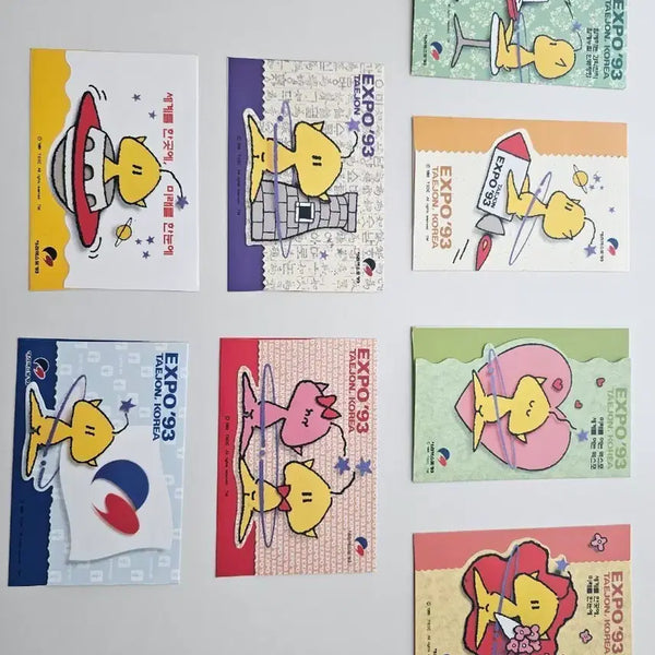 [BUNJANG] Daejeon EXPO '93 Dream-dol Postcard Set / 대전 EXPO 93 꿈돌이 엽서 세트 일괄 판매