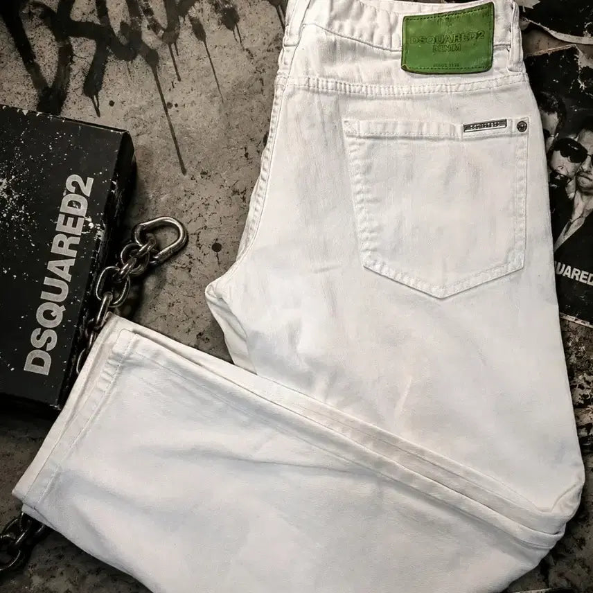 [BUNJANG] DSQUARED2 Slim Fit Jeans White Size 48 / 디스퀘어드2 DSQUARED2 슬림진 48 화이트( 약34인~35인치)