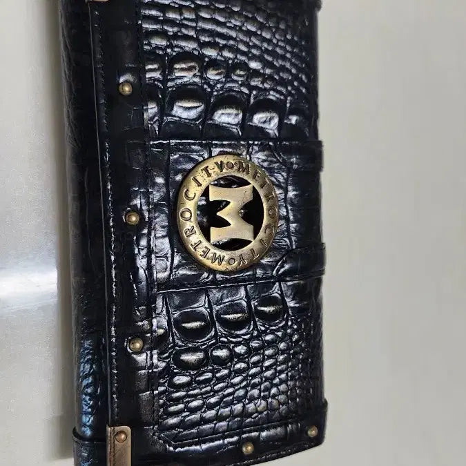 [BUNJANG] Metrociti Black Crocodile Pattern Long Wallet / 메트로시티 블랙 악어 패턴 장지갑