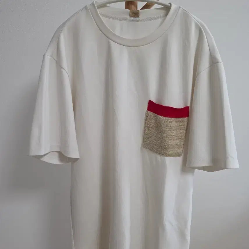 [BUNJANG] System Homme White Pocket Short Sleeve T-Shirt (100-105) / 시스템옴므 화이트 포켓 반팔티 100~105
