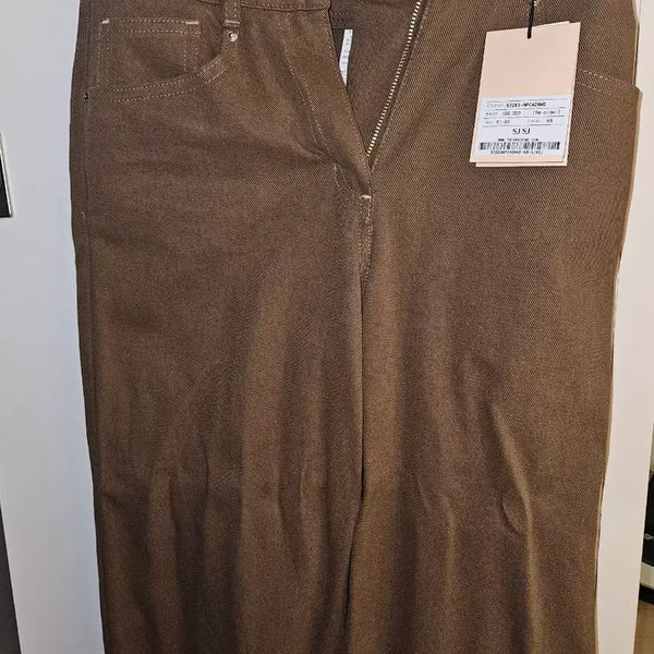 [BUNJANG] SJSJ Linen Pants Brown / Sjsj 코튼 팬츠