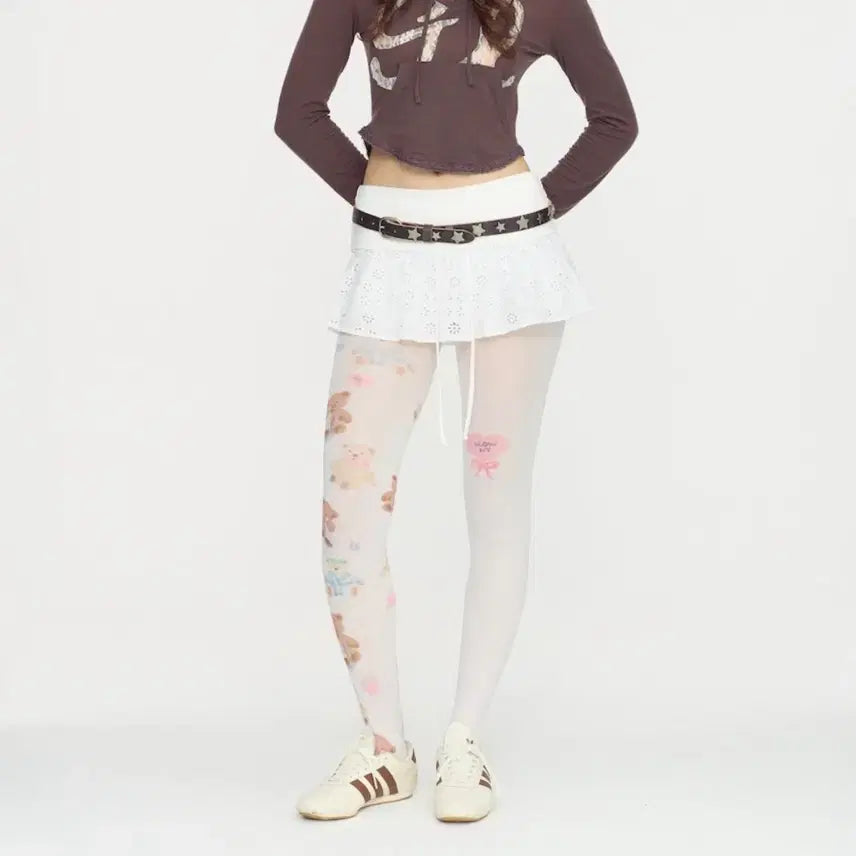 [BUNJANG] Glowny Teddy Mesh Stockings / (당일발송) 글로니 테디 메쉬 스타킹