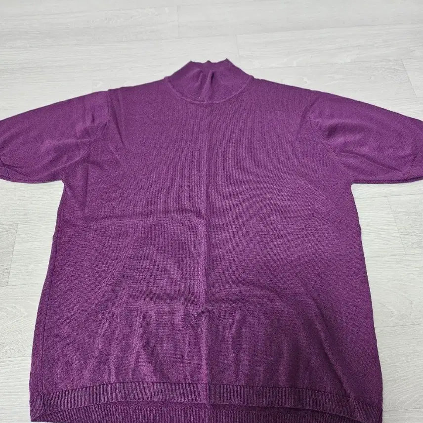 [BUNJANG] Purple Half-Neck Knit - 3/4 Sleeve / 일본 )반목 니트 보라색