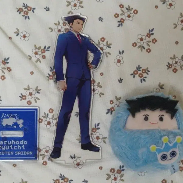 [BUNJANG] Ace Attorney Naruhodo Acrylic Stand & Plush Bundle / 역전재판) 나루호도 아크릴스탠드,누이일괄판매합니다