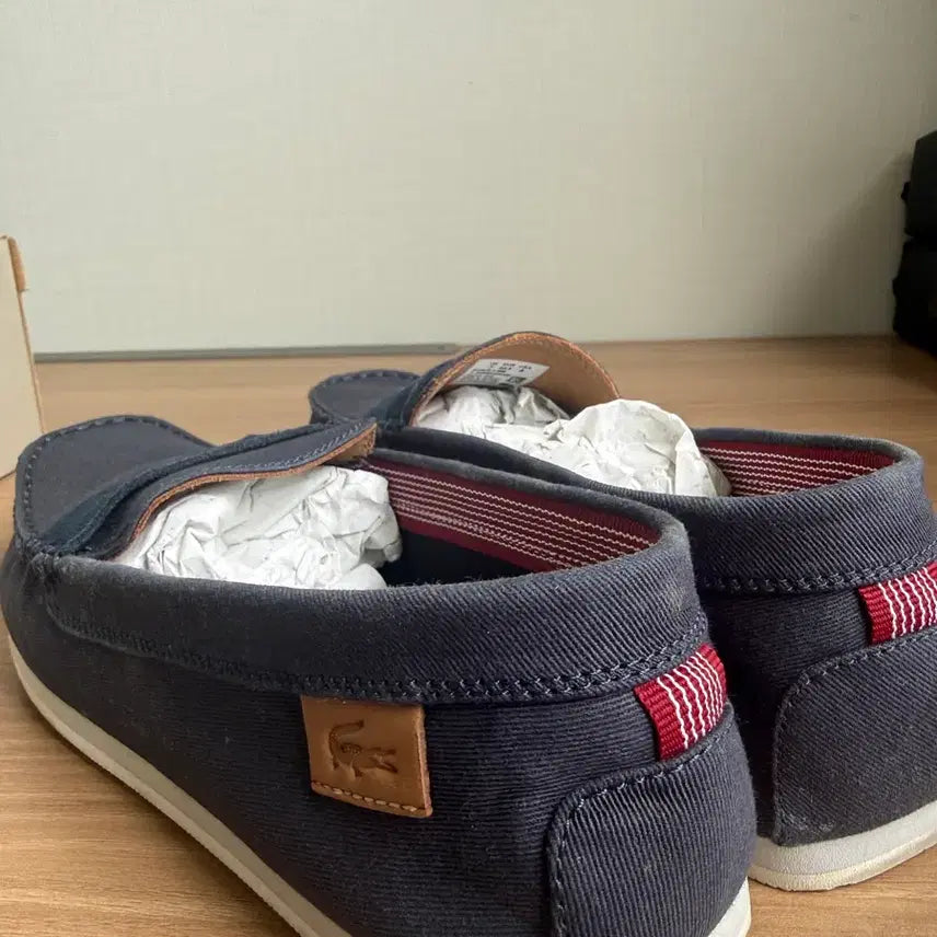 [BUNJANG] Lacoste Navy Canvas Men's Sneakers / 라코스테 네이비 캔버스 남성 스니커즈