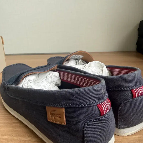 [BUNJANG] Lacoste Navy Canvas Men's Sneakers / 라코스테 네이비 캔버스 남성 스니커즈