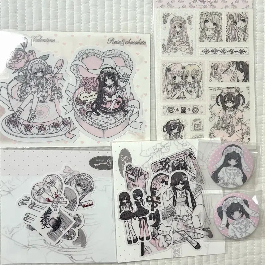 [BUNJANG] Milky Heart x Oilpe Collaboration Booth Pin Button / 밀키하트님 스티커 + 오일페 콜라보 부스 핀버튼