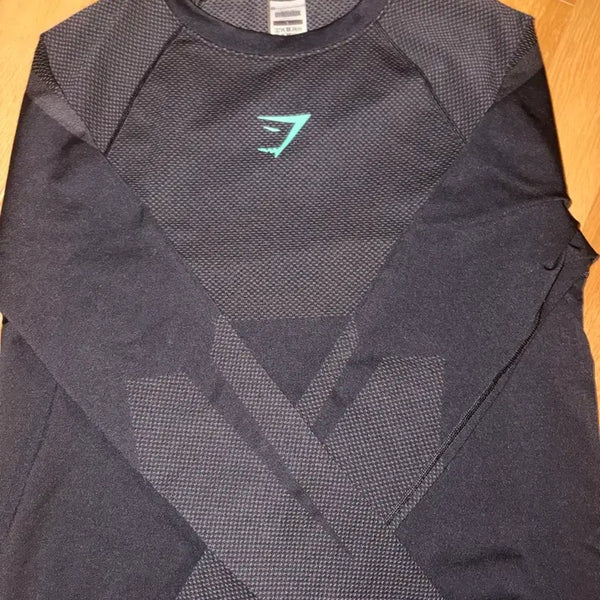 [BUNJANG] Gymshark Onyx V5 Long Sleeve Black (Size L) / 짐샤크 오닉스v5 (오닉스5.0) L