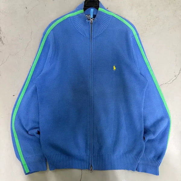 [BUNJANG] Polo Pony Sideline Two-Way Knit Zip-Up XL / 폴로 포니 사이드라인 투웨이 니트집업 XL