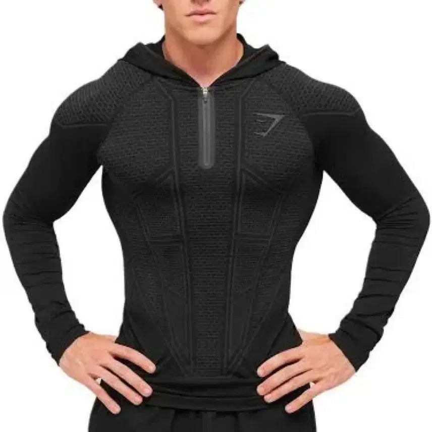 [BUNJANG] Gymshark Onyx V1 Black Hoodie - Size L / [새상품] L 짐샤크 오닉스 v1 블랙 후디 / v5 후드
