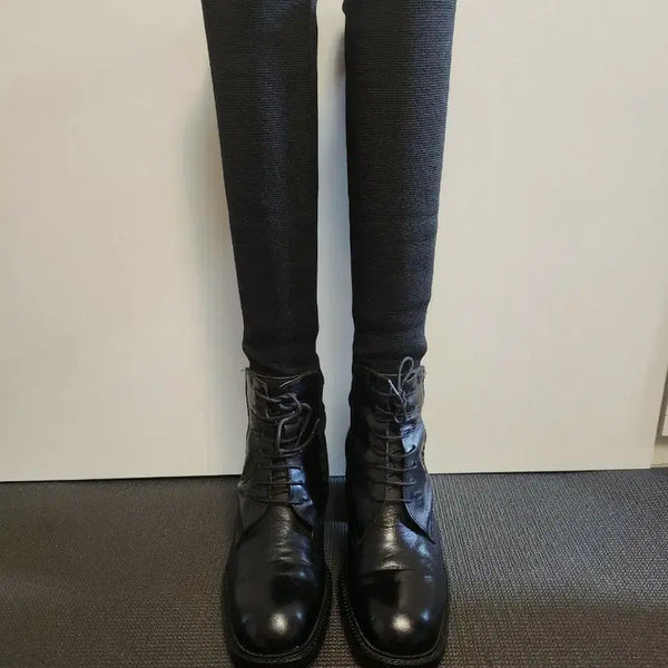 [BUNJANG] JACQUARD MILANO 90s Italian Handmade Long Sock Boots (Size 37) / 90s 아카이브] 95년작 이탈리아 수제 롱 삭스 부츠 (37사이즈)