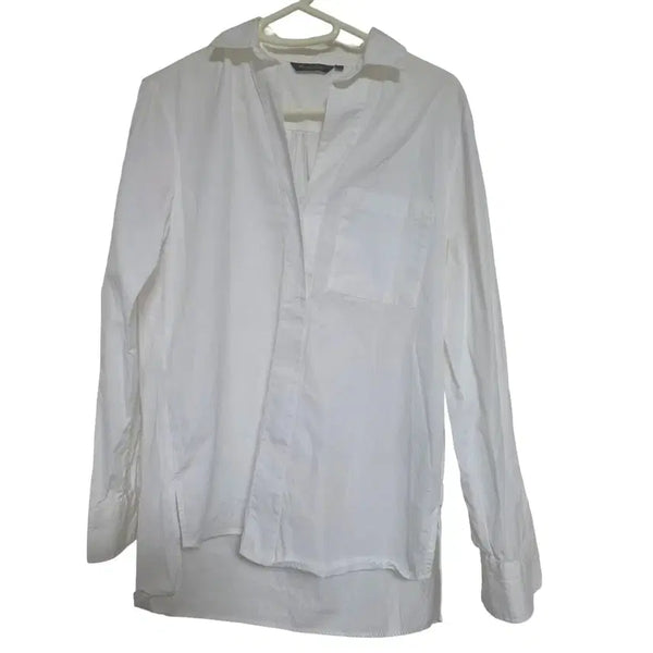 [BUNJANG] Massimo Dutti Sleeveless White Shirt / 마시모두띠 슬리브리스 화이트 셔츠 (34, 2)