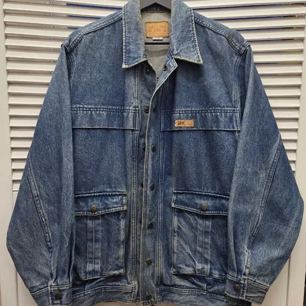 [BUNJANG] Ree 80s Sangbangul Denim Trucker Jacket / 리 LEE 80s 쌍방울 데님 트러커 자켓
